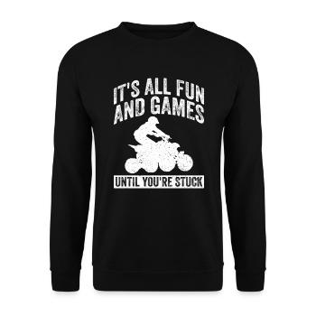 Quad Quadfahrer - Sweat-shirt Unisexe - noir - Devant - Alina (178cm) & Michal (187cm)