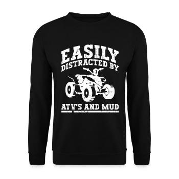 Quadfahren Quad - Sweat-shirt Unisexe - noir - Devant - Alina (178cm) & Michal (187cm)