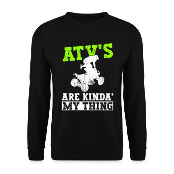 Quad Quadfahrer - Sweat-shirt Unisexe - noir - Devant - Alina (178cm) & Michal (187cm)