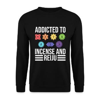 Reiki Praktizierende Und Ganzheitliche Reiki - Unisex Pullover - Schwarz - Vorne - Alina (178cm) & Michal (187cm)