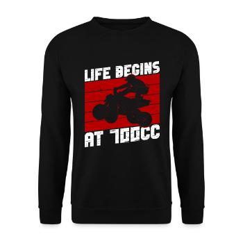Quad Quadfahrer - Sweat-shirt Unisexe - noir - Devant - Alina (178cm) & Michal (187cm)