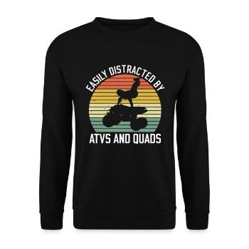Quadfahrer Quadbike Fahren Quad - Sweat-shirt Unisexe - noir - Devant - Alina (178cm) & Michal (187cm)