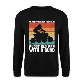 Quadfahrer Quad - Sweat-shirt Unisexe - noir - Devant - Alina (178cm) & Michal (187cm)