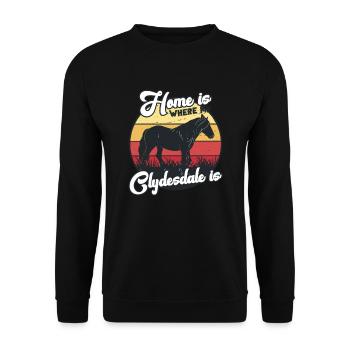 Clydesdale Pferdebesitzer Zugpferdebesitzer - Sweat-shirt Unisexe - noir - Devant - Alina (178cm) & Michal (187cm)