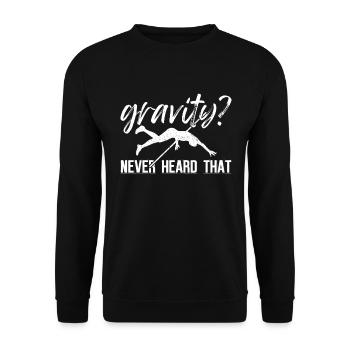 Stabhochspringer Stabhochsprung Stabhochspringen - Unisex Sweatshirt - black - Front - Alina (178cm) & Michal (187cm)