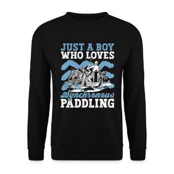 Drachenboot Drachenbootrennen - Unisex Pullover - Schwarz - Vorne - Alina (178cm) & Michal (187cm)