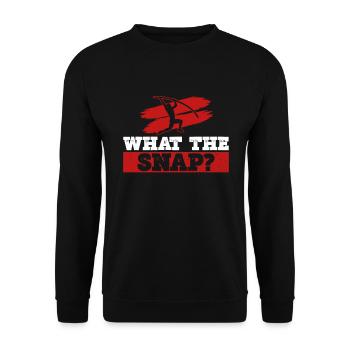 Stabhochspringer Stabhochsprung - Unisex Sweatshirt - black - Front - Alina (178cm) & Michal (187cm)
