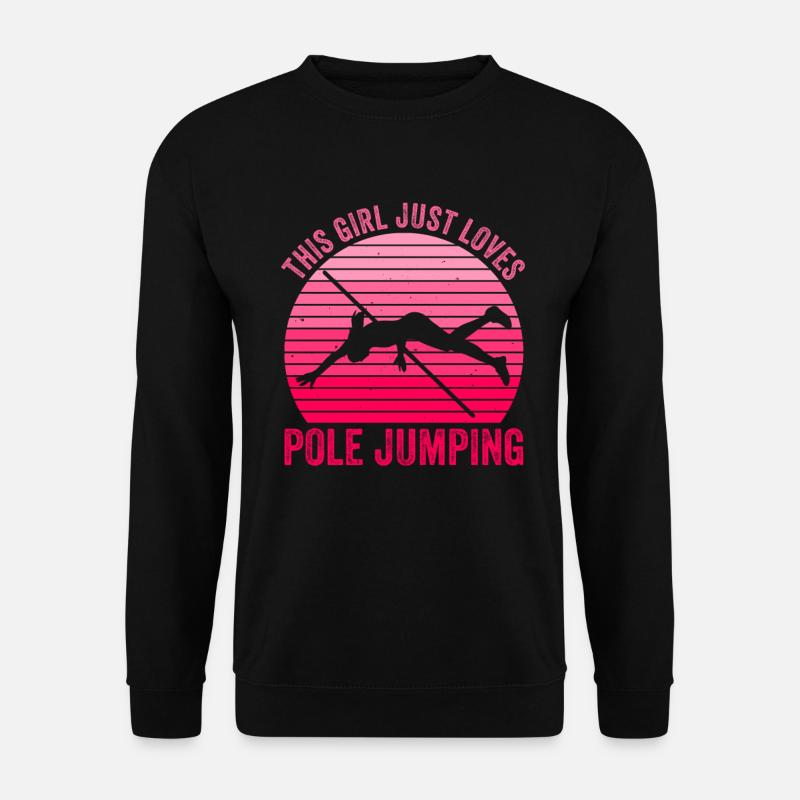 Stabhochspringer Mädchen Stabhochspringen - Unisex Pullover - Schwarz
