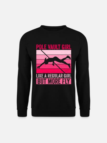 Stabhochspringer Mädchen Stabhochsprung Frau - Unisex Sweatshirt - black