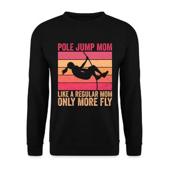 Stabhochspringer Mama Stabhochsprung Mutter - Unisex Sweatshirt - black - Front - Alina (178cm) & Michal (187cm)