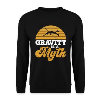 Stabhochspringer Stabhochsprung - Unisex Sweatshirt - black - Front - Alina (178cm) & Michal (187cm)
