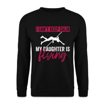 Stabhochspringer Mama Stabhochsprung Mutter - Unisex Sweatshirt - black - Front - Alina (178cm) & Michal (187cm)