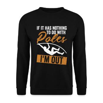 Stabhochsprung Stabhochspringen - Unisex Sweatshirt - black - Front - Alina (178cm) & Michal (187cm)