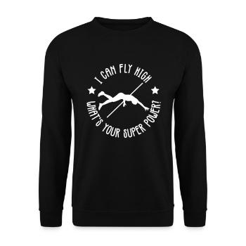 Stabhochspringer Stabhochsprung Stabhochspringen - Unisex Sweatshirt - black - Front - Alina (178cm) & Michal (187cm)