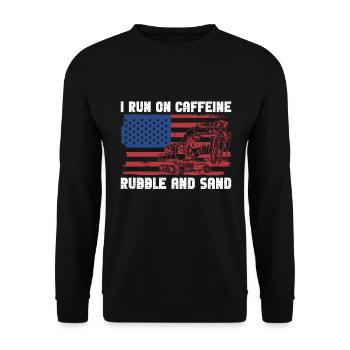 Baggerbagger Bagger USA Baggerfahrer - Sweat-shirt Unisexe - noir - Devant - Alina (178cm) & Michal (187cm)