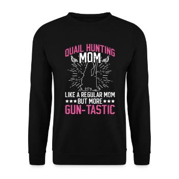 Wachteljagd Mutter Wachtel Jäger Mama - Unisex Pullover - Schwarz - Vorne - Alina (178cm) & Michal (187cm)