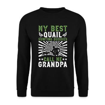 Wachtel Jagd Opa Wachteljäger Großvater Jagd - Sweat-shirt Unisexe - noir - Devant - Alina (178cm) & Michal (187cm)