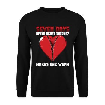 Bypass Herz Herztransplantation - Unisex Pullover - Schwarz - Vorne - Alina (178cm) & Michal (187cm)
