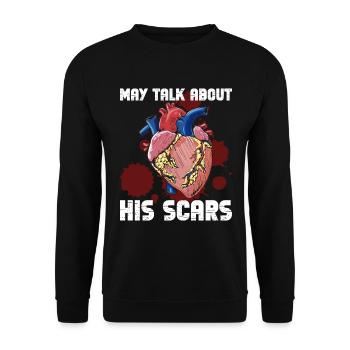 Herzoperation Herz OP Herztransplantation - Sweat-shirt Unisexe - noir - Devant - Alina (178cm) & Michal (187cm)