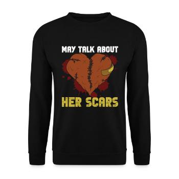 Herz Opération Herzoperation - Sweat-shirt Unisexe - noir - Devant - Alina (178cm) & Michal (187cm)