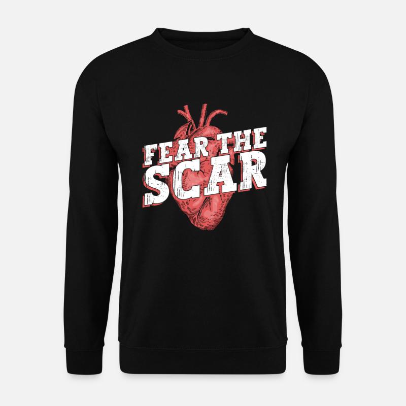 Herzoperation Herz OP Herzinfarkt - Unisex Pullover - Schwarz