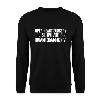 Herzoperation Herztransplantation - Sweat-shirt Unisexe - noir - Devant - Alina (178cm) & Michal (187cm)