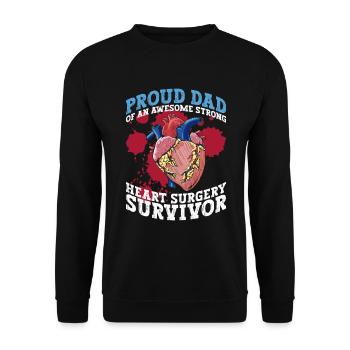 Herzoperation Herz OP Herztransplantation Stolzer - Sweat-shirt Unisexe - noir - Devant - Alina (178cm) & Michal (187cm)