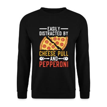 Pizza Pizzabäcker Pepperoni Pizza - Unisex Sweatshirt - black - Front - Alina (178cm) & Michal (187cm)