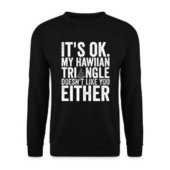 Pizza Hawaii Pizzabäcker - Unisex Sweatshirt - black - Front - Alina (178cm) & Michal (187cm)