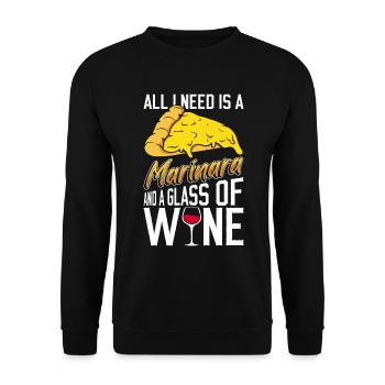 Pizzabacken Pizza Pizzaparty - Unisex Sweatshirt - black - Front - Alina (178cm) & Michal (187cm)