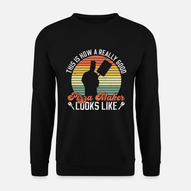 Pizzabäcker Pizza - Sweat-shirt Unisexe - noir