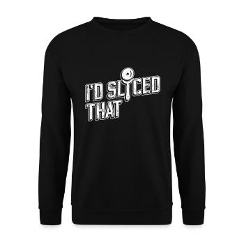 Pizzabäcker Pizza - Unisex Sweatshirt - black - Front - Alina (178cm) & Michal (187cm)
