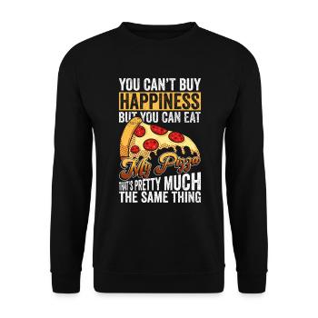 Pizza Pizzabäcker - Unisex Sweatshirt - black - Front - Alina (178cm) & Michal (187cm)