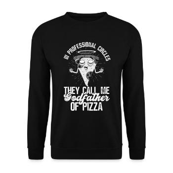 Pizza Pizzaexperte Hobby Pizzabäcker Pizzabacken - Unisex Sweatshirt - black - Front - Alina (178cm) & Michal (187cm)