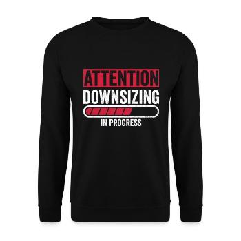 Downsizing Magenbypass-Betrieb - Unisex Pullover - Schwarz - Vorne - Alina (178cm) & Michal (187cm)
