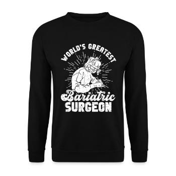 Magenchirurg Und Adipositaschirurgie - Unisex Pullover - Schwarz - Vorne - Alina (178cm) & Michal (187cm)