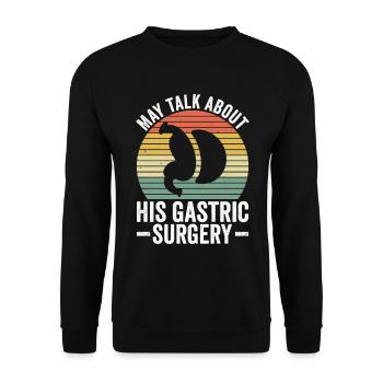 Magenbypass Und Bariatrische Chirurgie - Unisex Pullover - Schwarz - Vorne - Alina (178cm) & Michal (187cm)