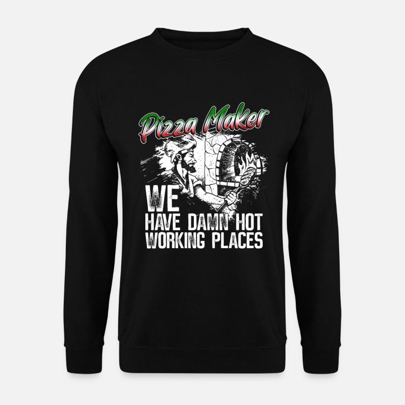 Pizza Pizzabäcker Pizzabacken - Unisex Pullover - Schwarz
