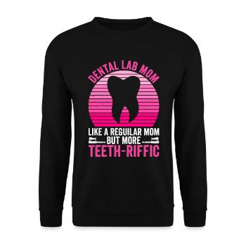 Zahntechniker Mutter Zahnlabor Mama - Sweat-shirt Unisexe - noir - Devant - Alina (178cm) & Michal (187cm)
