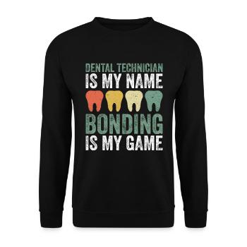 Zahntechniker Kieferorthopädie Techniker - Unisex Sweatshirt - black - Front - Alina (178cm) & Michal (187cm)