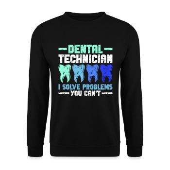 Zahntechniker Zahnklinik - Sweat-shirt Unisexe - noir - Devant - Alina (178cm) & Michal (187cm)