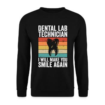 Zahntechniker Im Dentallabor Zahntechnik - Unisex Pullover - Schwarz - Vorne - Alina (178cm) & Michal (187cm)