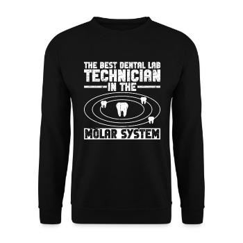 Zahntechniker Kieferorthopäde Im Molarensystem - Sweat-shirt Unisexe - noir - Devant - Alina (178cm) & Michal (187cm)
