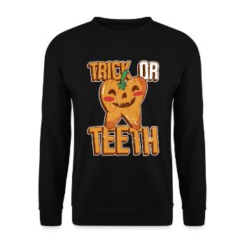 Zahntechniker Halloween Dentallabor Zahntechnik - Sweat-shirt Unisexe - noir - Devant - Alina (178cm) & Michal (187cm)