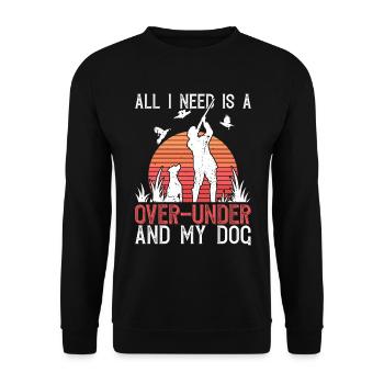 Wachtel Jagd Wachteljäger - Sweat-shirt Unisexe - noir - Devant - Alina (178cm) & Michal (187cm)