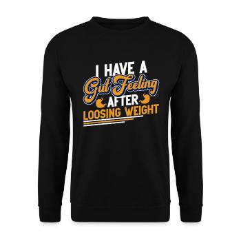 Gewichtsverlustchirurgie Magenbypass Abnehmen - Unisex Pullover - Schwarz - Vorne - Alina (178cm) & Michal (187cm)