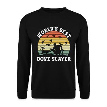 Taubenjagd Jäger Vogeljagd - Unisex Sweatshirt - black - Front - Alina (178cm) & Michal (187cm)