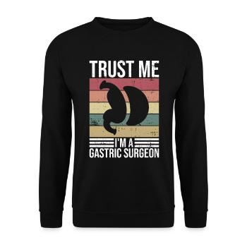 Magenchirurg - Unisex Pullover - Schwarz - Vorne - Alina (178cm) & Michal (187cm)