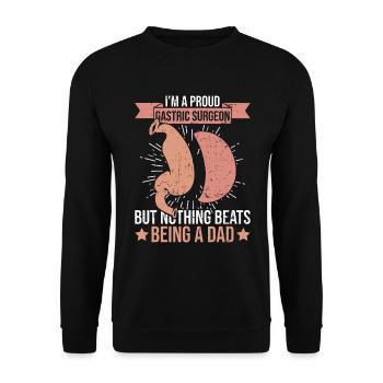 Vater Des Magenchirurgen - Unisex Pullover - Schwarz - Vorne - Alina (178cm) & Michal (187cm)