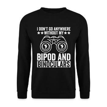 Taubenjagd Vogeljagd - Unisex Sweatshirt - black - Front - Alina (178cm) & Michal (187cm)